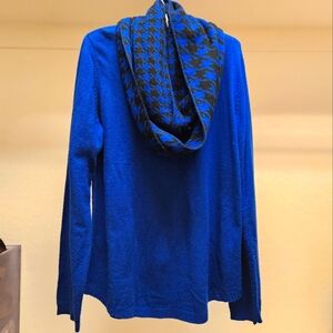 Sweater scarf set, vintage Carolyn Taylor  cobalt blue royal blue sweater set XL